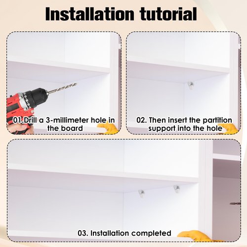 Oreutkd 50 Pcs 5mm Cabinet Shelf Support Pegs, Plastic Shelf Pegs, Transparent Pins Designed for Wood Shelving, Sturdy Replacement Supports for Furniture, Bookcases, and Storage Units
