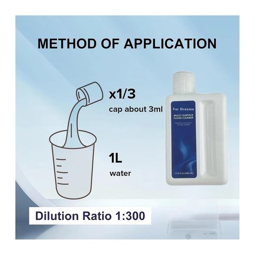 KAFTKO Vacuum Cleaner Floor Cleaning Solution 500 ML Floor Cleaner For Deep Cleaning. Compatible With Dreame X40 Ultra / X30 Ultra / X50 Ultra / L30 Ultra / L40 Ultra / L10 Ultra(2Pcs)