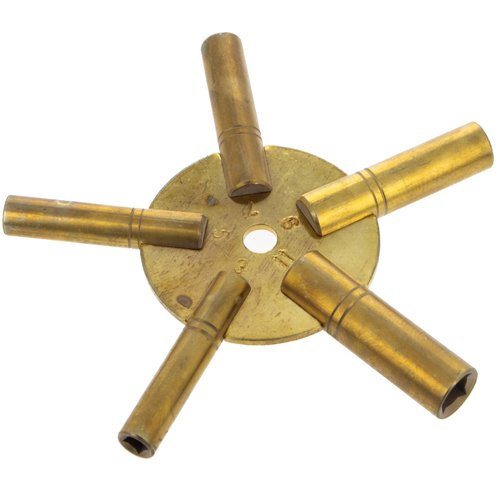 ToolTreaux Universal Solid Brass Clock Winding Key Antique Grandfather Clock (Odd)
