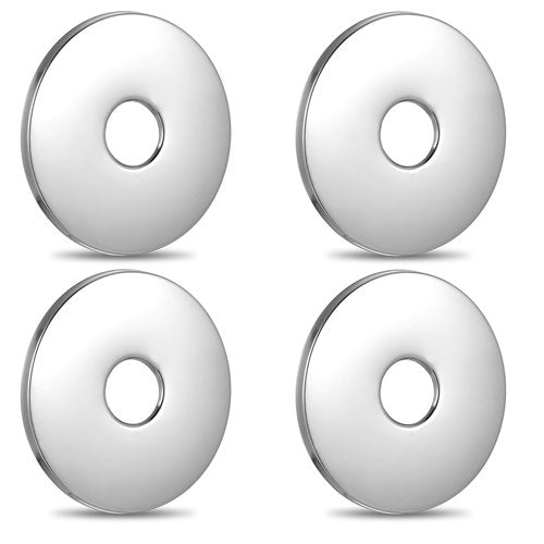 Ymapinc 4Pcs Large Shower Arm Flange, 3.15inch Shower Faucet Cover Plate for Head Arms and Plumbing Cover Plates, Stainless Steel Pipe Escutcheon Plate (Inner Diameter: 0.83in)