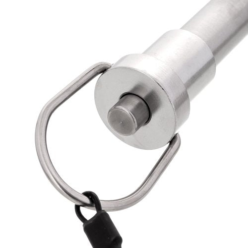 HALLMERS 15mm Pin Diameter 80mm Usable Length Quick Release Ball Head Pin Lock with 260mm Retaining Wire Cable - Stainless Steel - Self Locking Fasten Security Bolt Accessory Push Pull Fastening Tool
