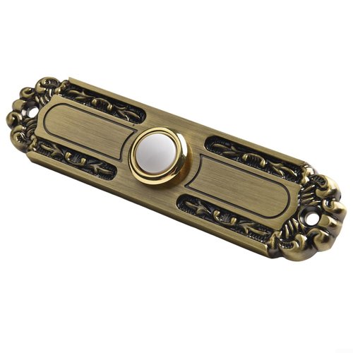 5 Inch Heavy Duty Doorbell Button with Waterproof Design and Antique Bronze Light for All Weather