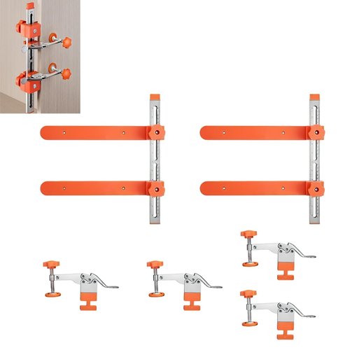 Precision Drawer Slide Installation Jig Kit with Toggle Clamp & Magnetic Arm – Fast Alignment Tool for Cabinets, Drawers, and Desks(B-(for 4 Drawer Slides))