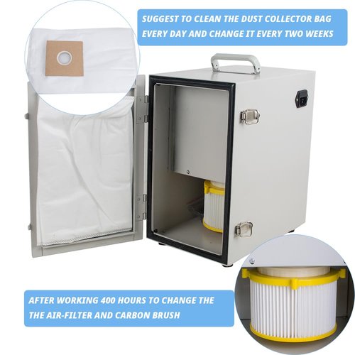 Digital Dental Dust Collector Professional 500W High Power Double Impeller Vacuum Cleaner Artificer Room Dentistry Lab Dust Suction System(3-7Fast Delivery)