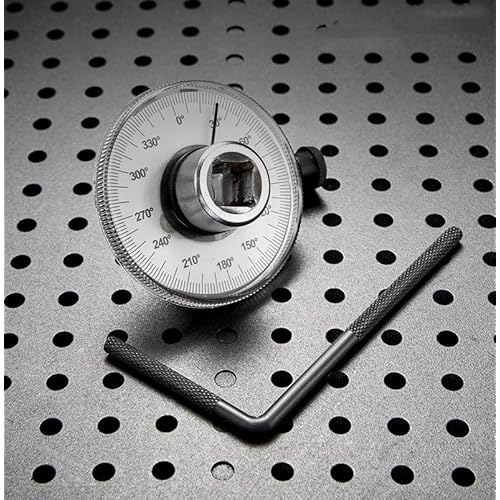 1/2 Inch Torque Wrench Angle Gauge Tool, 360¡Æ Adjustable 1/2" Drive Torque meter Wrench Set, Professional Measure Tool