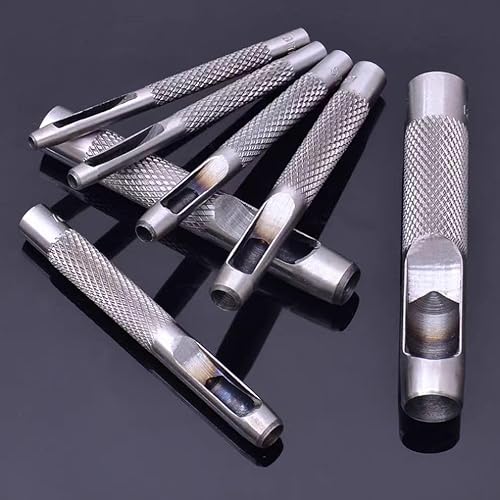 3Pcs Silver Grommets Hole Punch, Steel Hollow Leather Punch Set, 3-Piece Set (1/4, 3/8, 1/2 inch) is an Original Accessory for The ASDFGHT Grommet Tool Kit,Grommet Kits