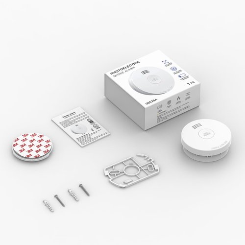 Jemay Smoke Detector with Battery Backup,Smoke Detector with Self-Check Function, 1 Pack