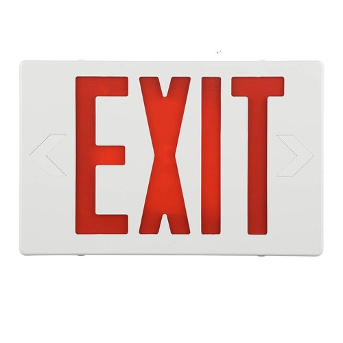 EXITLUX 1 Pack LED Exit Sign, Emergency Exit Light with Battery Backup, Double Face, 90 minutes -UL 924, AC 120/277V, Damp Location, Hardwired Red Letter Exit Lights for Business Indoor.