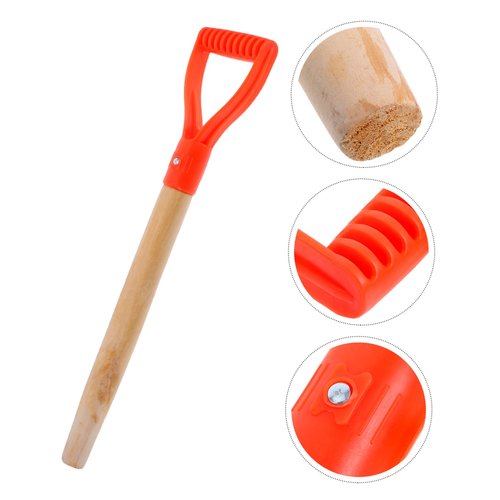 Mikikit Garden Fork Replacement Handle Durable D Shaped Wooden Shovel Grip Nonslip Surface for Secure Control Strong Pitch Fork Handle Replacement for Tough Digging Tasks