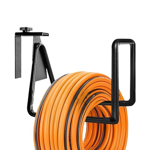 Garden Hose Holder - Heavy Duty Metal Hose Holder for Wall - Outdoor Pipe Organization Rack for Garage Garden Backyard Shed Tool House Basement