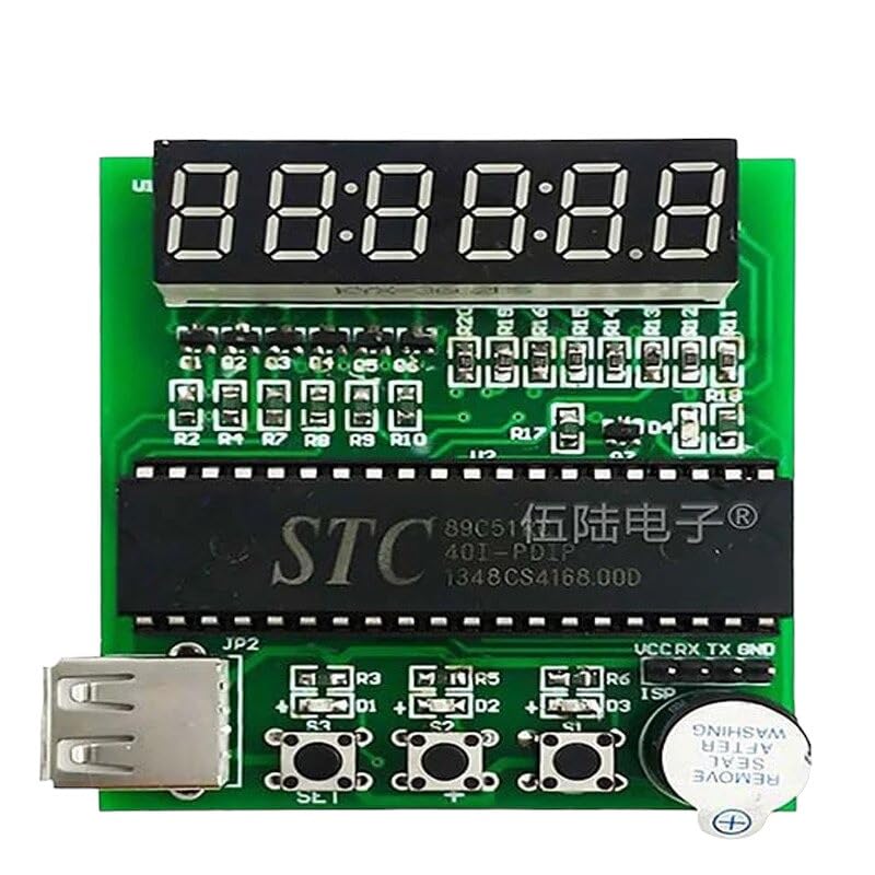 New 2024 Digital Clock Control System 51 Single-Chip Microcomputer Digital Watch Electronic Production DIY Electronic Kits Clock Accessories