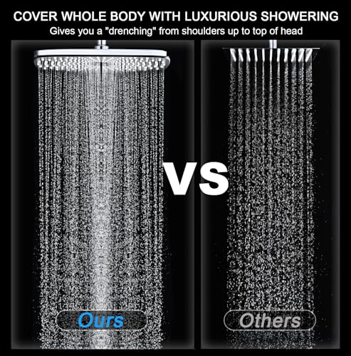 Rain Shower Head with Handheld Spray Combo Chrome 1.8 GPM 460311 - BOZYBO