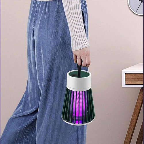 Mosqishock Mosquito Lamp, 2025 Mosqishock Mosquito Zapper, 2 in 1 Portable Cordless Outdoor Waterproof Camping Lamp, USB Rechargeable Lighting Mute Waterproof for Camping Patio Travel (1PCS-B)