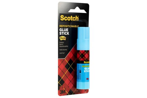 Removable Restickable Glue Stick, .49oz, Repositionable Stick (3-Pack)