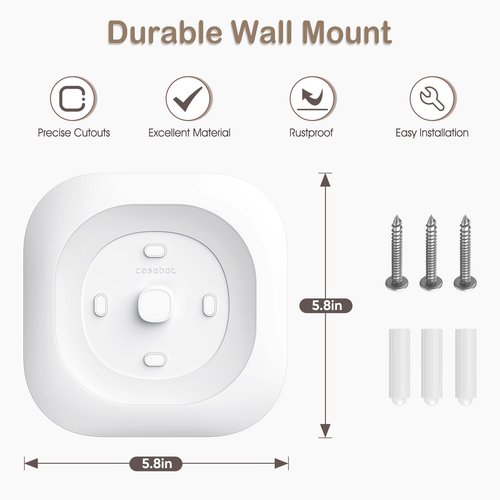 CaseBot Wall Plate for New 2025 ecobee Smart Thermostat Essential Thermostat, Practical and Stylish Trim Plate Bracket Cover Mount Holder, White