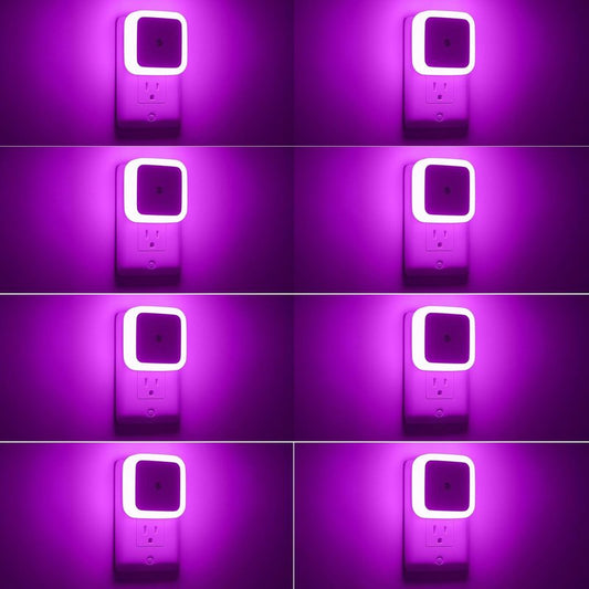Sujeet Night Light, Night Lights Plug into Wall 8-Pack, Nightlight Plug in Night Light, Dusk to Dawn Night Lamp Led (Pink)