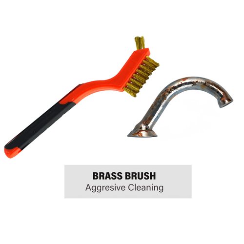 3Pcs Small Brass Wire Cleaning Brushes Set for Rust Removal in Holes