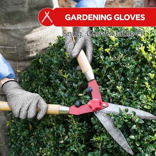 ZEEGO Level 5 Cut Resistant Gloves for Kitchen & Meat Processing, Machine Washable, Food Grade, Ambidextrous, for Butcher, Oyster Shucking, Outdoor Use (Size L)