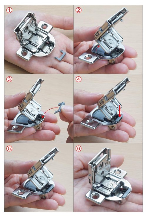 STIANC 10 Pack 86 Degree Angle Restrictor/Restriction Clip for Soft Close Hinges, Kitchen Cabinet Door Restraints