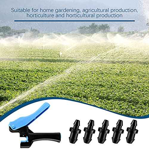 Honoson 51 Pcs Drip Irrigation Hole Punch Tool Set, Drip Irrigation Punch Tool 50 Pcs 1/4 Inch Goof Plugs for Outdoor Garden Lawn Pipe System Hose Tubing(Fresh Style)