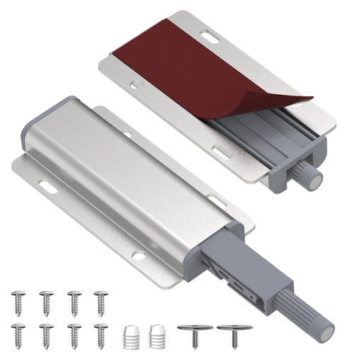 Push to Open Door Latch,Cabinet Door 6 Pack Magnetic Cabinet Push Open Latch,Heavy Duty Closure Touch Latch Hardware for Magnetic Touch Latches for Cabinet Drawer Wardrobe Kitchen Door ﻿