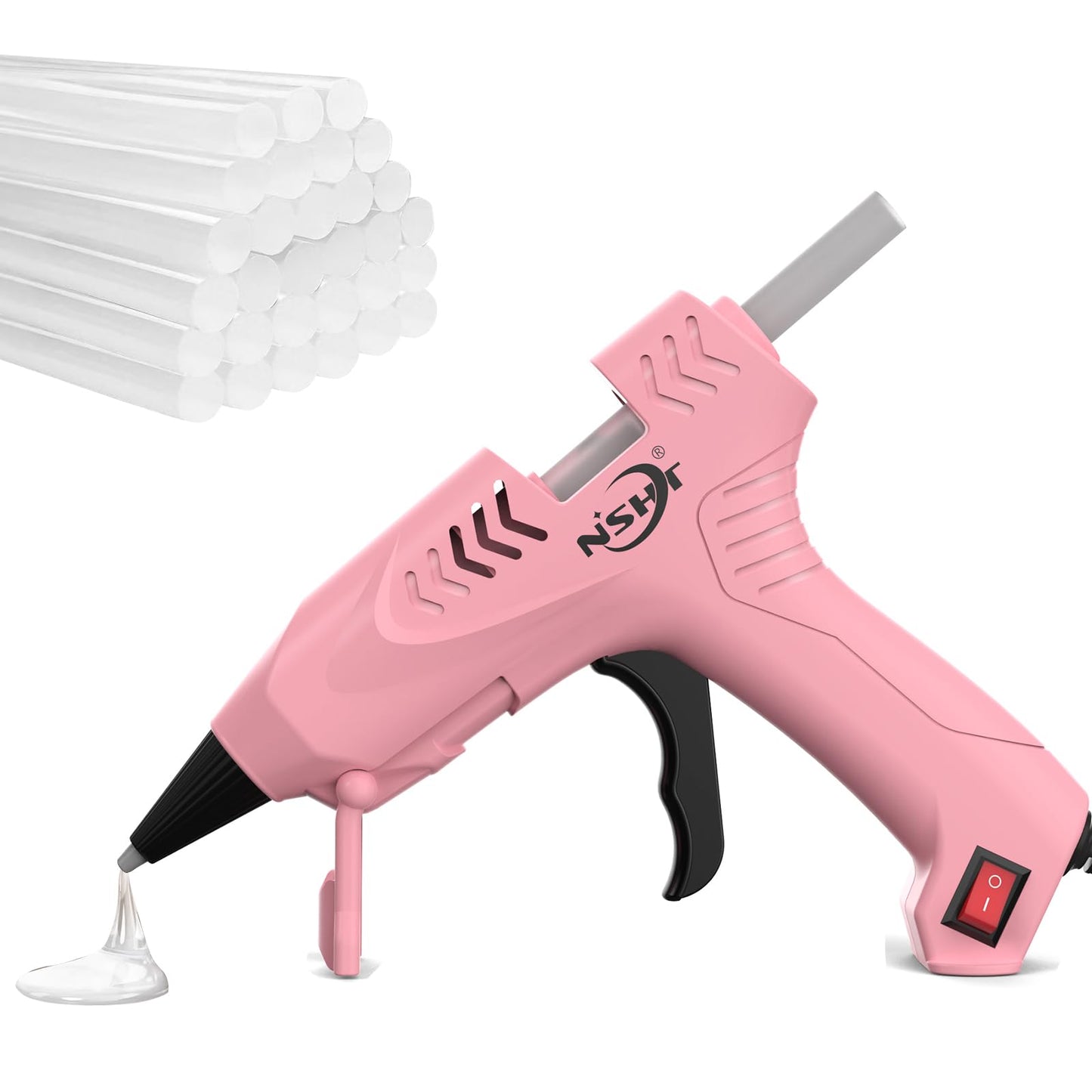 20W Mini Hot Glue Gun with 30 Glue Sticks, Fast Heating, Copper Nozzle, Safe Anti-Scald, Compact & Lightweight for DIY, Crafts, Home Repair, School Projects (Small)