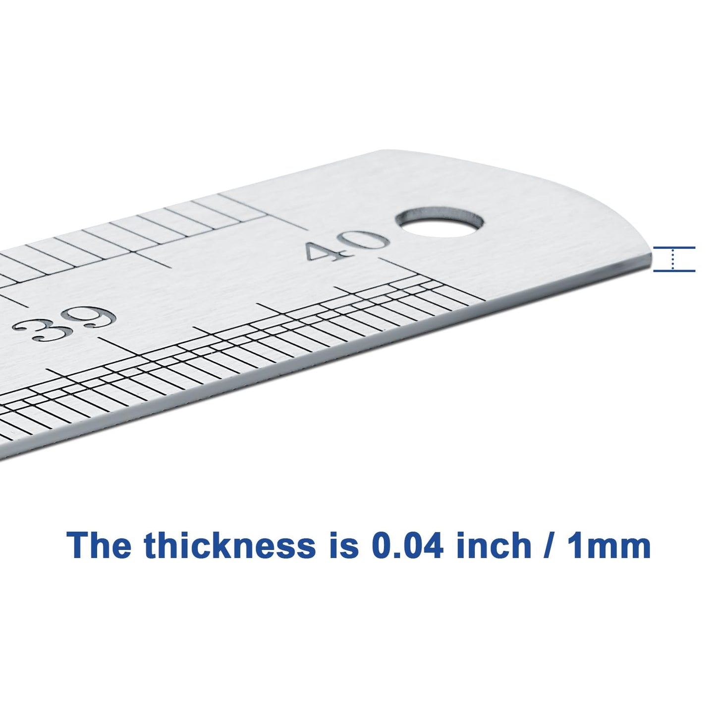 Fisima Large Stainless Steel Ruler Rule Measure Straight Edge 1 Metre Meter 40" 100cm