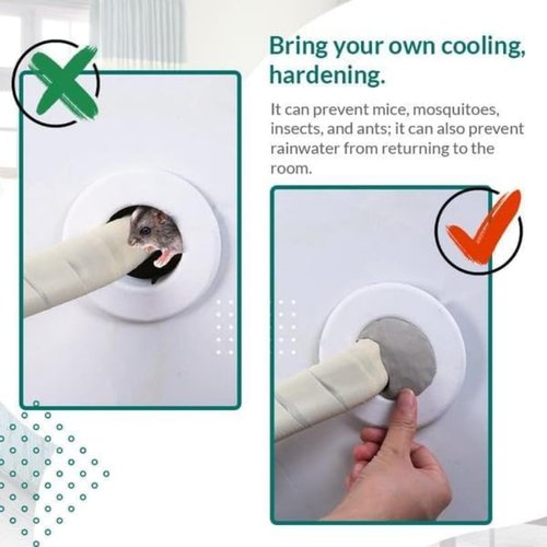 2025 New Type White Waterproof Sealant Mastic, Waterproof Repair Sealing Clay, Quick Mending Mud for Drain Connection, Wall Hole, Air Conditioning Hole Waterproofs Seal Putty, Gaps Wall Filler (3)
