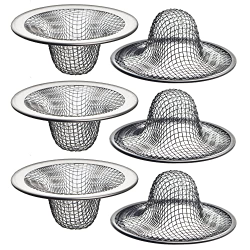 6 Pack Mesh Sink Drain Strainers for Bathroom, Utility, Laundry & RV