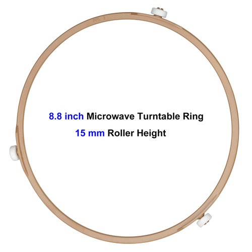 8.8" Microwave Turntable Ring with 15 mm Rollers, Microwave Oven Tray Support, Glass Plate Rotating Roller Ring, Ring Outer Diameter 8.8 inch (22.2 cm), Roller Height 15 mm