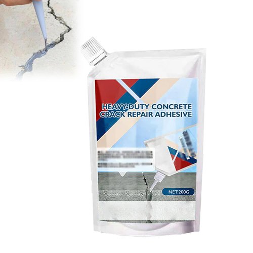 Heavy-Duty Concrete Crack Repair Adhesive, 2025 Upgrade Concrete Sealer Outdoor Waterproof, Quick-Drying Grouting Adhesive, for Home Repairs, Construction Projects (Grey,200g)
