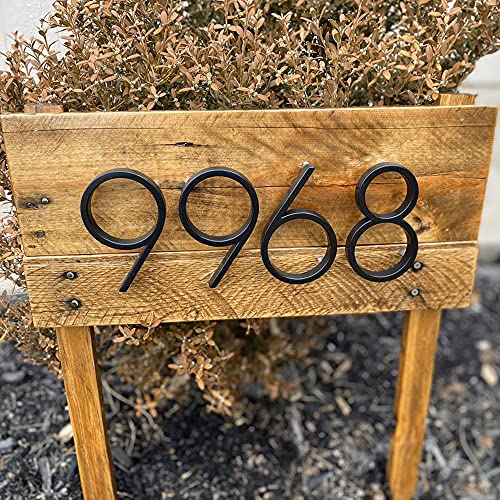 OLADOT 5" Stainless Steel Floating House Number - Modern Metal Address Sign - Variation 1