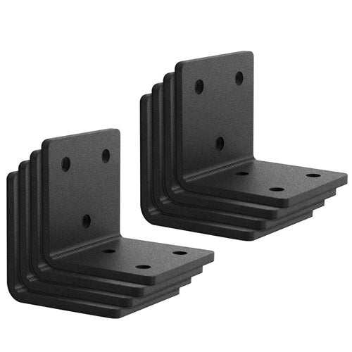 Andorm 8 Pack Heavy Duty Corner Angle Brackets for Outdoor Framing 3-1/2" x 3-1/2" 90 Degree Thickness 6.5mm(1/4"), L Bracket for Wood 4X4