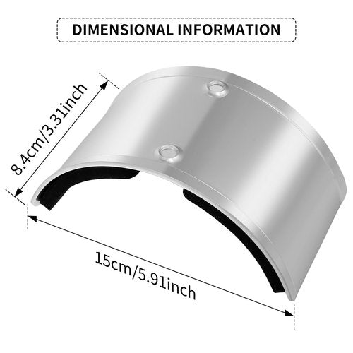 2PCS Drywall Stilt Replacement Parts, Universal Aluminum Alloy Curved Leg Plates, Stilt Accessories for Home Improvement, Wiring, Plastering, and Painting (2PCS Silver)