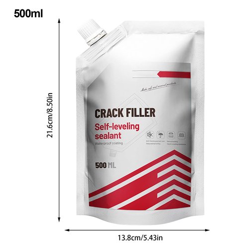 Self-Leveling Concrete Crack Filler Concrete Repair Patch, 500ml Cement/Asphalt Crack Filler Driveway for Walkway Patio Joint