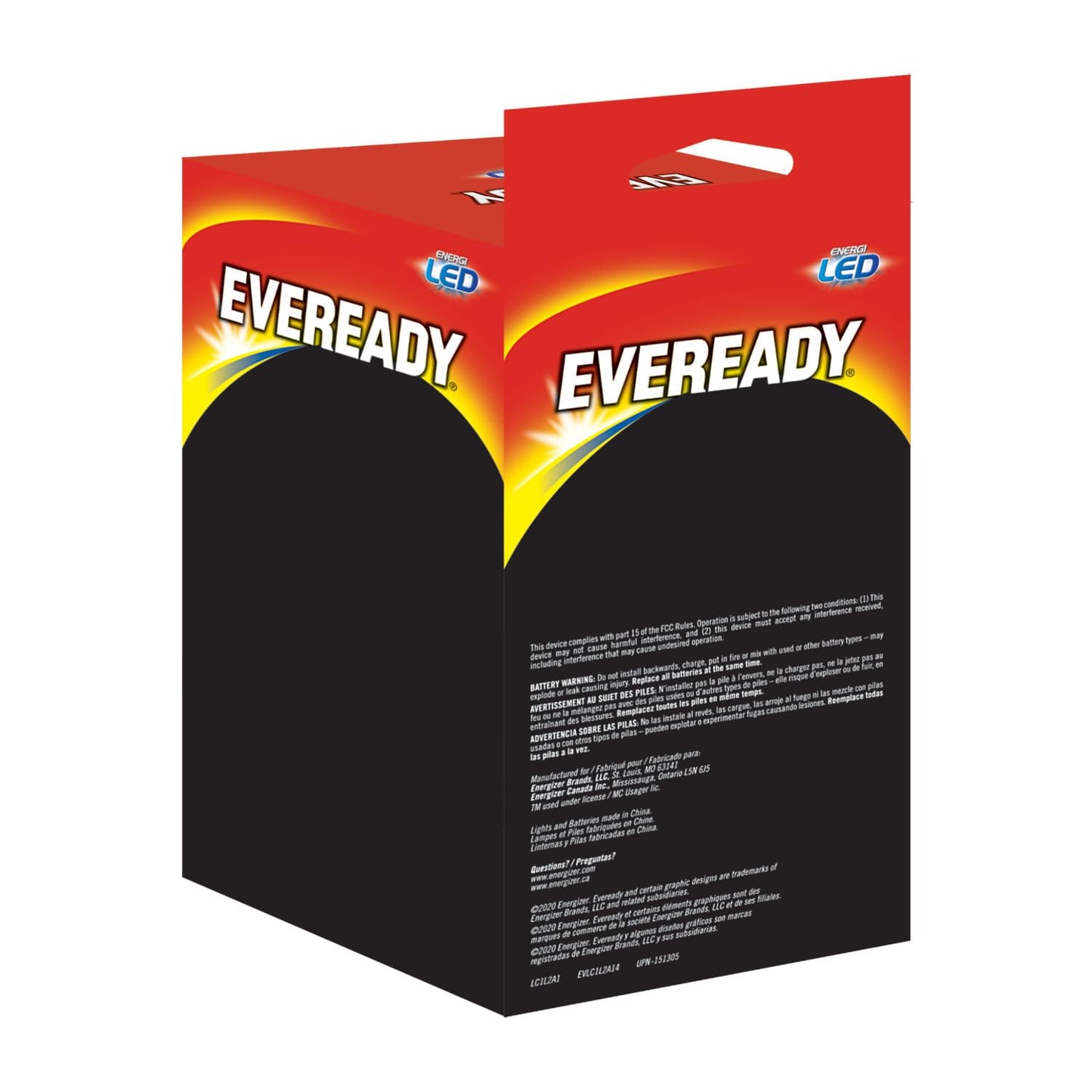 EVEREADY LED Flashlights (4-Pack), Bright Flashlights for Emergencies and Camping Gear, Flash Light with AA Batteries Included, Blue/Yellow (4-Pack)