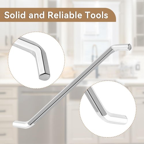Belleone Garbage Disposer Unjamming Wrench, Durable Garbage Disposal Wrench for Moen, Waste King, InSinkErator Garbage Disposal, Kitchen Unclogger Wrench Tool for Jams Clutter Removal