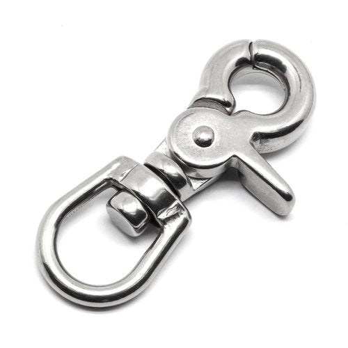 BENLIUDH 2 Pcs Trigger Snaps Swivel Hooks 2 3/5", Heavy Duty 316 Stainless Steel Trigger Clips for Marine, Flag, Dog Leash