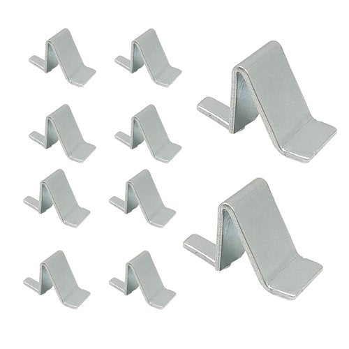 10 Pcs Shelf Clips, Stainless Steel Adjustable Shelves Brackets, Heavy Duty Metal Shelving Supports Clip for Adjustable Shelf Pilasters, Compatible with Sandusky Metal Cabinet, Silver