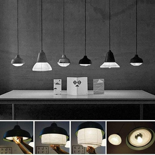 HAUSPROFI Paper Lanterns, 6" 8" 10" 12" Round Paper Lantern with LED Lantern Lights for Indoor and Outdoor Decoration - (Lanterns: 12pcs, Warm White Lights: 12pcs)