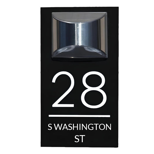 Personalized Solar House Numbers for Outside, Custom House Numbers for Outside Light Up, Modern LED Solar House Number Sign for Garden Yard Home