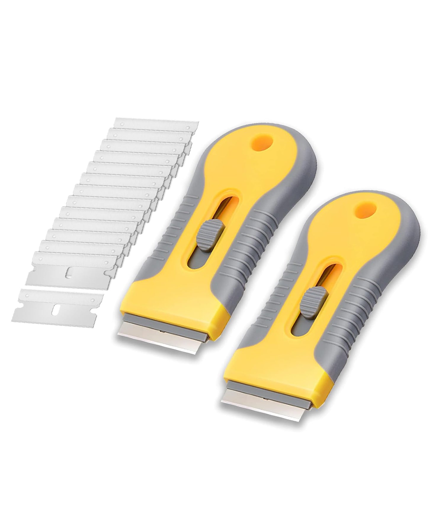 Bates- Razor Blade Scraper, 2 Pack, Razor Scraper Set with 30 Extra Blades, Razor Scraper, Window Scraper, Scraper Tool, Glass Scraper, Scraper Blades, Blade Scraper, Razor Blade Retractable.