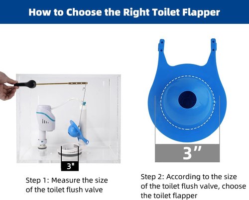 3 Inch Toilet Flapper Replacement, Large Premium Toilet Tank Flapper Fit for Gerber, Silicone Stopper Flapper Repair Parts 3 Inch Toilet Flush Valve, Easy to Install