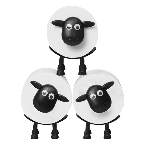Sheep Toilet Paper Holder, Funny Free Standing Black Sheep Loo Roll Holder for Bathroom Decor