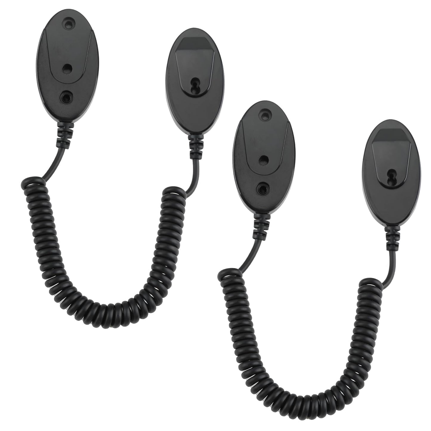 Magnetic Remote Leash Control Holder with Security Cable, Retractable Tidy Anti-lost Rope Organizer Easy Installation Stable Suitable for Projector TV Fan and Air Conditioner Remotes (2Pcs Black, S)