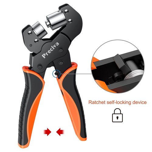 Grommet Tool Kit of 3/8" and 1/4", Preciva 𝐈𝐧𝐭𝐞𝐫𝐜𝐡𝐚𝐧𝐠𝐞𝐚𝐛𝐥𝐞 𝐃𝐨𝐮𝐛𝐥𝐞 𝐇𝐞𝐚𝐝 Handheld Grommet kit with 400pcs Silver Grommets for Advertising Poster, Banner, Ponchos, Cardboard