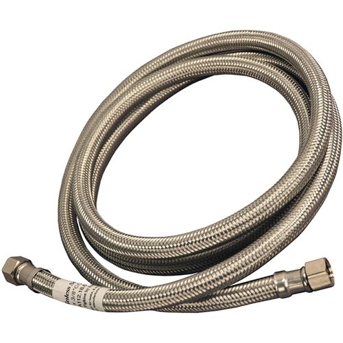 Flexible Braided Stainless Steel Water Supply Line 3/8" Comp x 3/8" Comp for Refrigerator, Dishwasher, Coffee Machine, water line – Durable & Leak-Resistant (36 inch (3/8" x 3/8"))