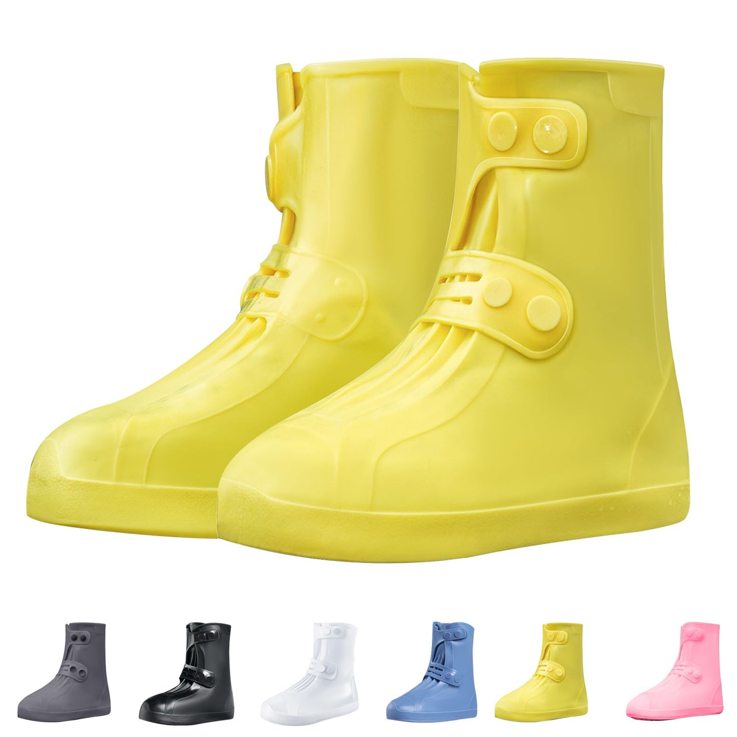 Waterproof Shoe Covers Non-Slip Rain Shoe Covers Reusable Silicone Shoes Covers For Rain Resistant Rain Boots For Men Women Outdoor Overshoes Protection