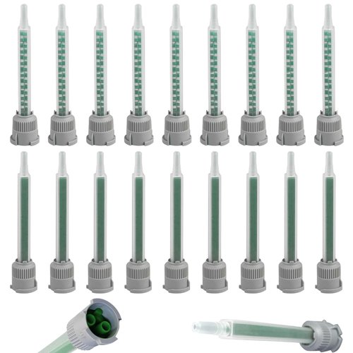 20 Pieces Epoxy Adhesive Mixing Nozzle Tip Resin Mixer Adhesive Gun Applicatior for 50ml/1.7oz(1:1Ratio)