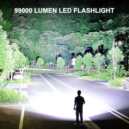Lylting Rechargeable LED Flashlight 99,000 Lumens Waterproof Handheld Camping Light